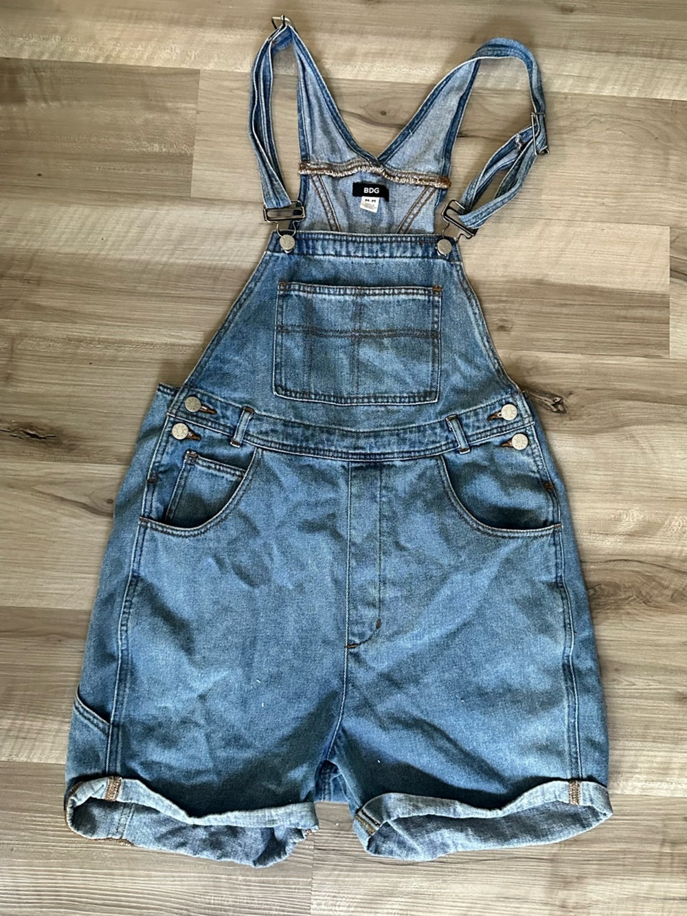 BDG Medium Blue Denim Pinafore Dress